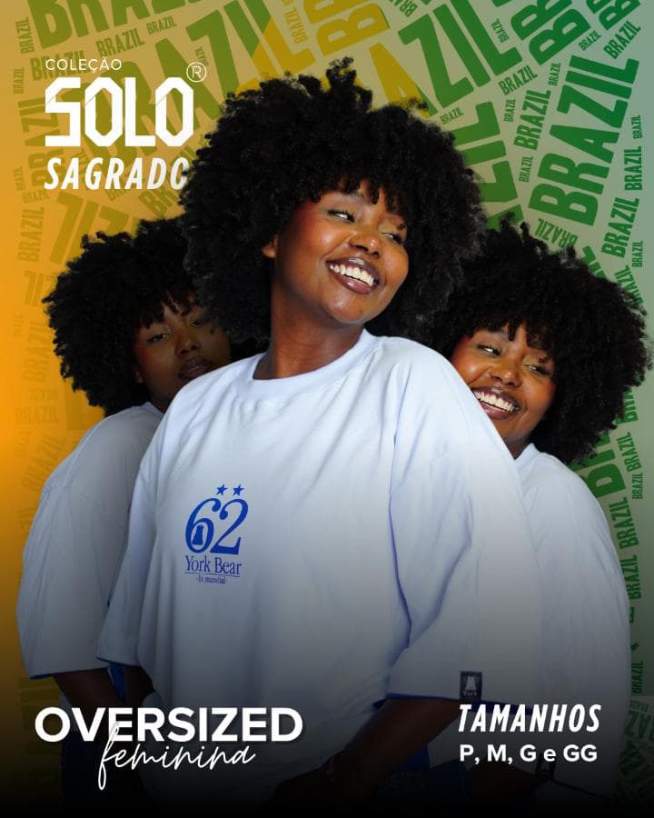 Camiseta Bicampeão 62 Oversized Feminina